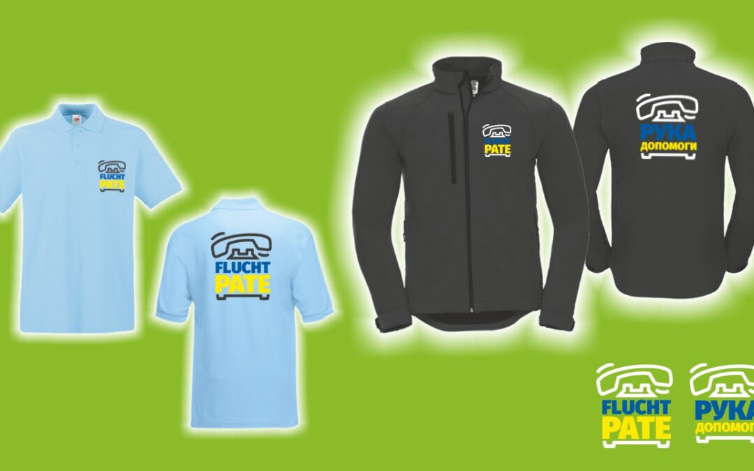 Fluchtpate mit Teamtextilien