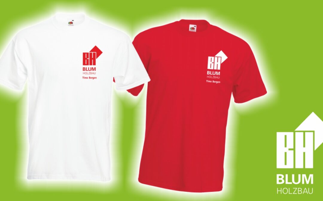 Blum Holzbau mit Teamkleidung