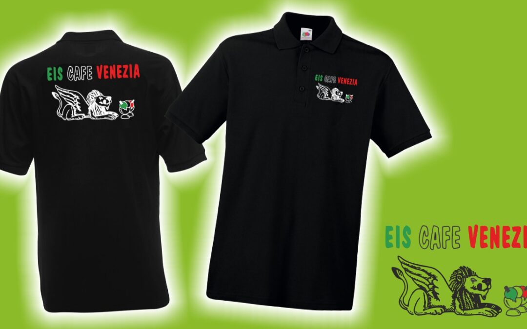 Eis Cafe Venezia mit neuen Polohemden