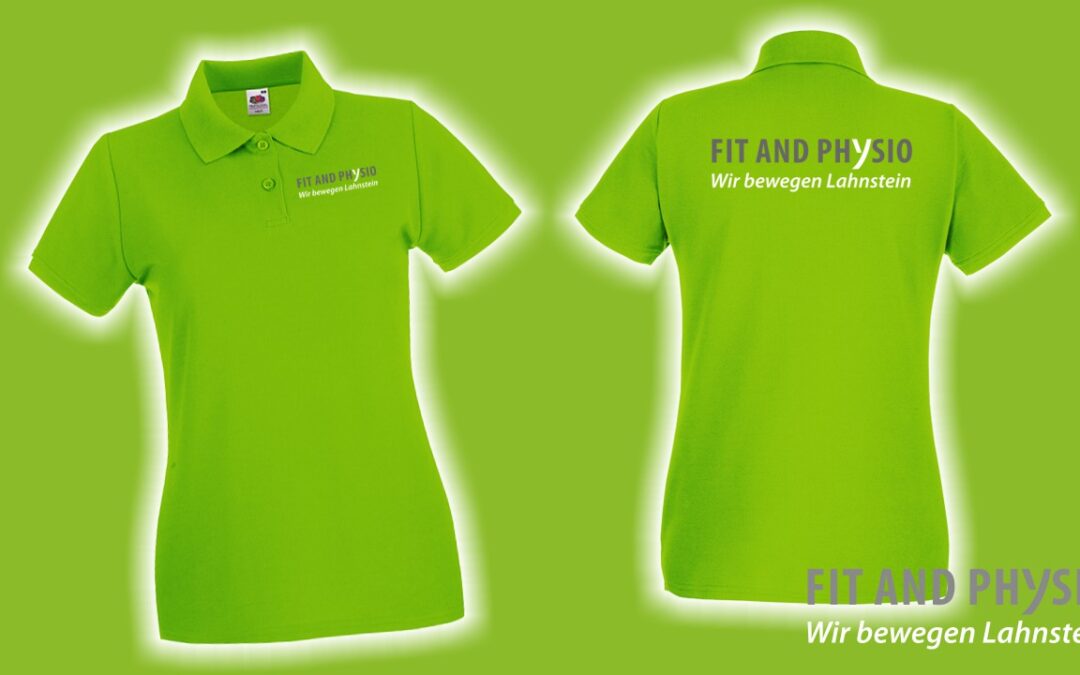 Fit and Physio Lahnstein mit neuen Textilien.